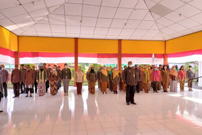Upacara Peringatan Hari Jadi Kabupaten Klaten ke - 218 di Pendopo Kecamatan Gantiwarno