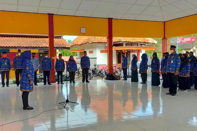 Upacara HUT KORPRI ke-51 Tahun 2022 di Pendopo Kecamatan Gantiwarno