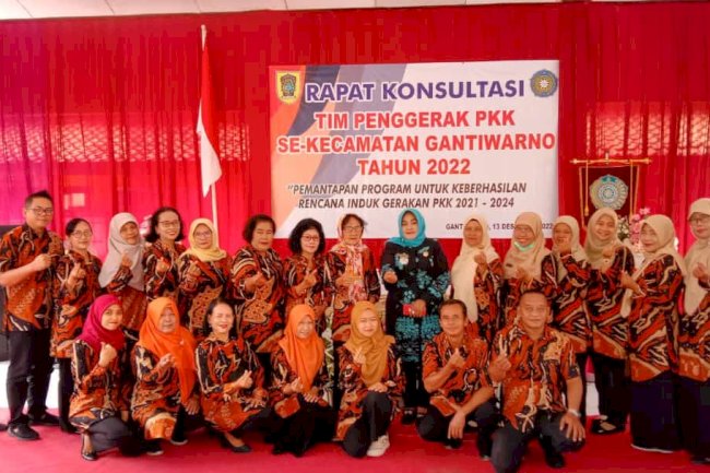 Rapat Konsultasi Tim Penggerak PKK Se-Kecamatan Gantiwarno Tahun 2022