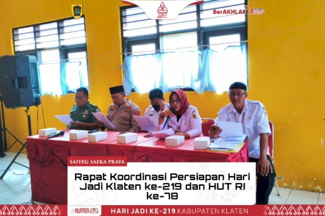 Rapat Koordinasi Memperkuat Persiapan Hari Jadi Kabupaten Klaten ke-219 dan HUT RI ke-78