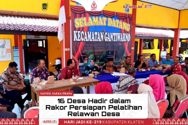 Rapat Koordinasi Pelatihan Relawan Desa Se Kecamatan Gantiwarno