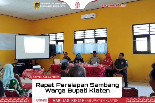 Rapat Persiapan Sambang Warga Bupati Klaten 