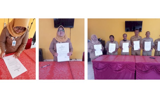 Penandatangan Pakta Integritas ASN di Kecamatan Gantiwarno