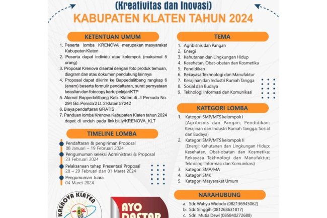 Lomba Krativitas dan Inovasi Tahun 2024