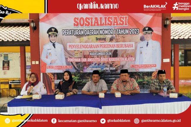 Gantiwarno - Sosialisasi Peraturan Daerah Nomor 1 Tahun 2023 Tentang Penyelenggaraan Perizinan Berusaha