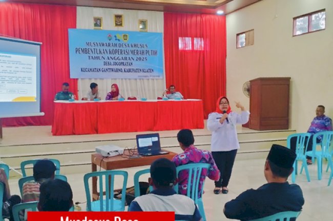Camat Gantiwarno Dukung Lahirnya Koperasi Merah Putih di Jogoprayan