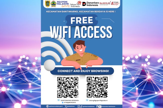 Koneksi Cepat, Gratis, dan Berdaya – Sekarang di Kecamatan Gantiwarno!