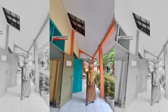 Camat Gantiwarno Tinjau SMKN 1 Pasca Gempa, Dinding Retak dan Plafon Jatuh
