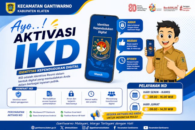 Ayo Aktivasi IKD! Kecamatan Gantiwarno Siap Melayani Masyarakat