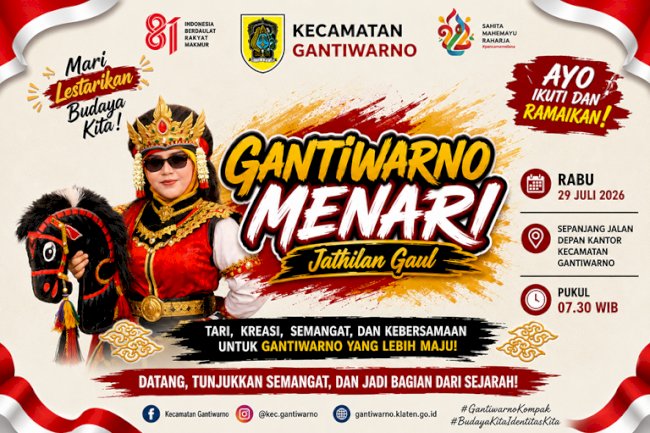 Ayo Ramaikan Gantiwarno Menari 2026: Jathilan Gaul, Wujud Cinta Budaya Lokal