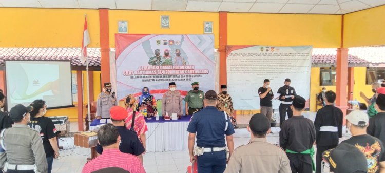 Deklarasi Damai Perguruan Silat dan Ormas se-Kecamatan Gantiwarno