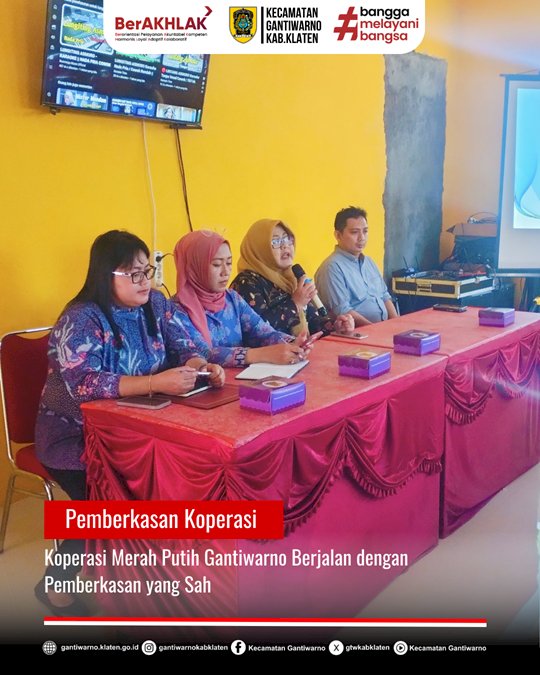 Koperasi Merah Putih Gantiwarno Berjalan dengan Pemberkasan yang Sah