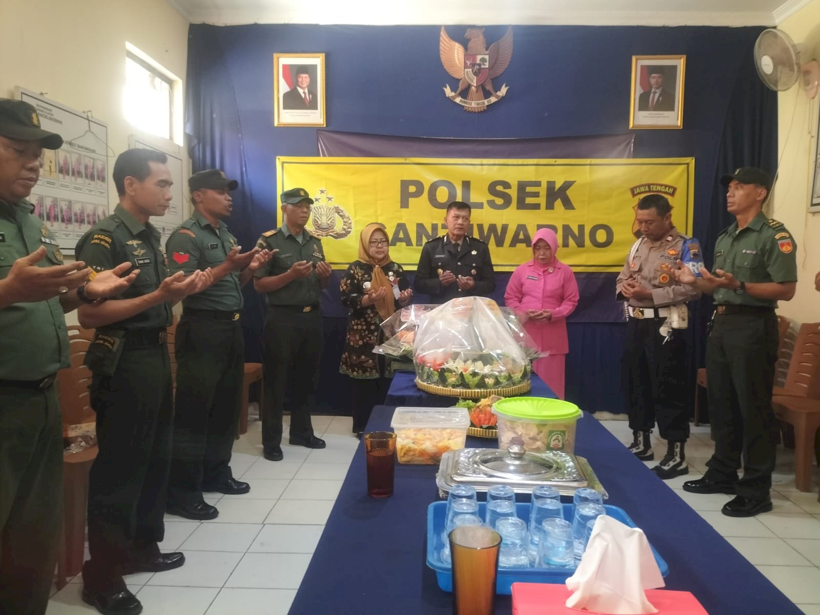 Hari Bhayangkara ke-79, Forkompimcam Gantiwarno Ucapan Selamat ke Kapolsek