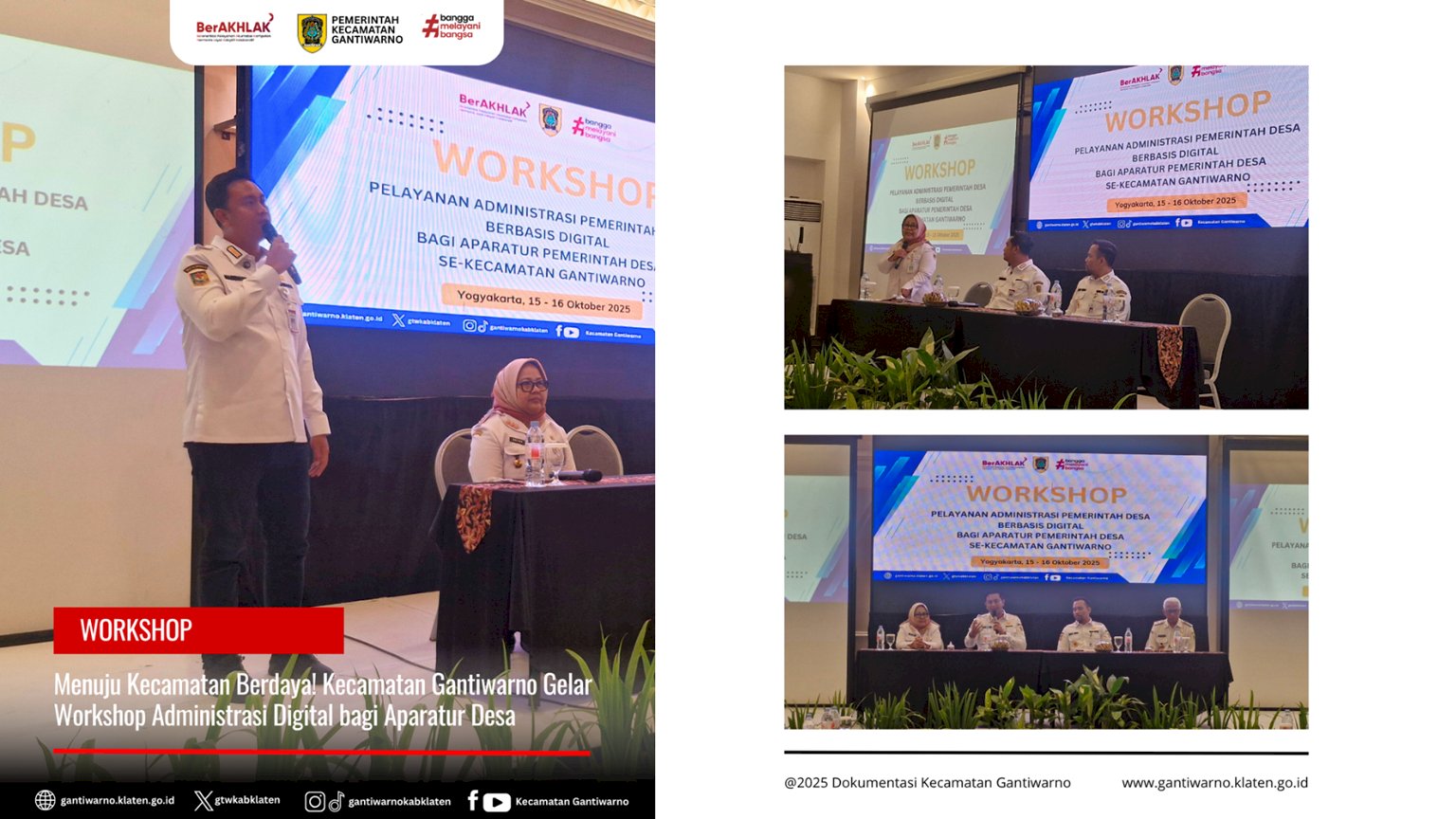 Menuju Kecamatan Berdaya ! Kecamatan Gantiwarno Gelar Workshop Administrasi Digital bagi Aparatur Desa