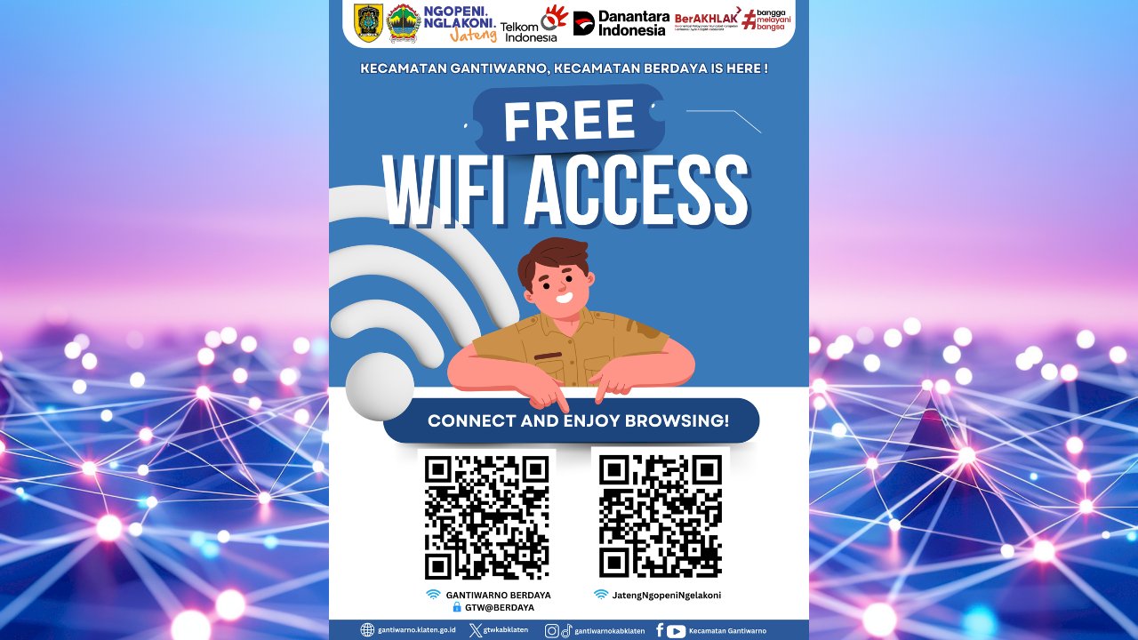 Koneksi Cepat, Gratis, dan Berdaya – Sekarang di Kecamatan Gantiwarno!
