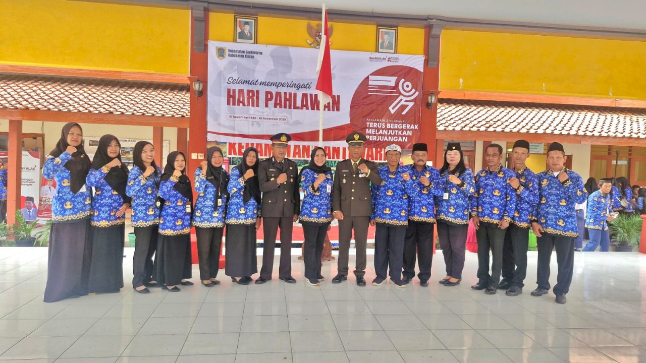 Kecamatan Gantiwarno Gelar Upacara Peringatan Hari Pahlawan Tahun 2025 dengan Khidmat
