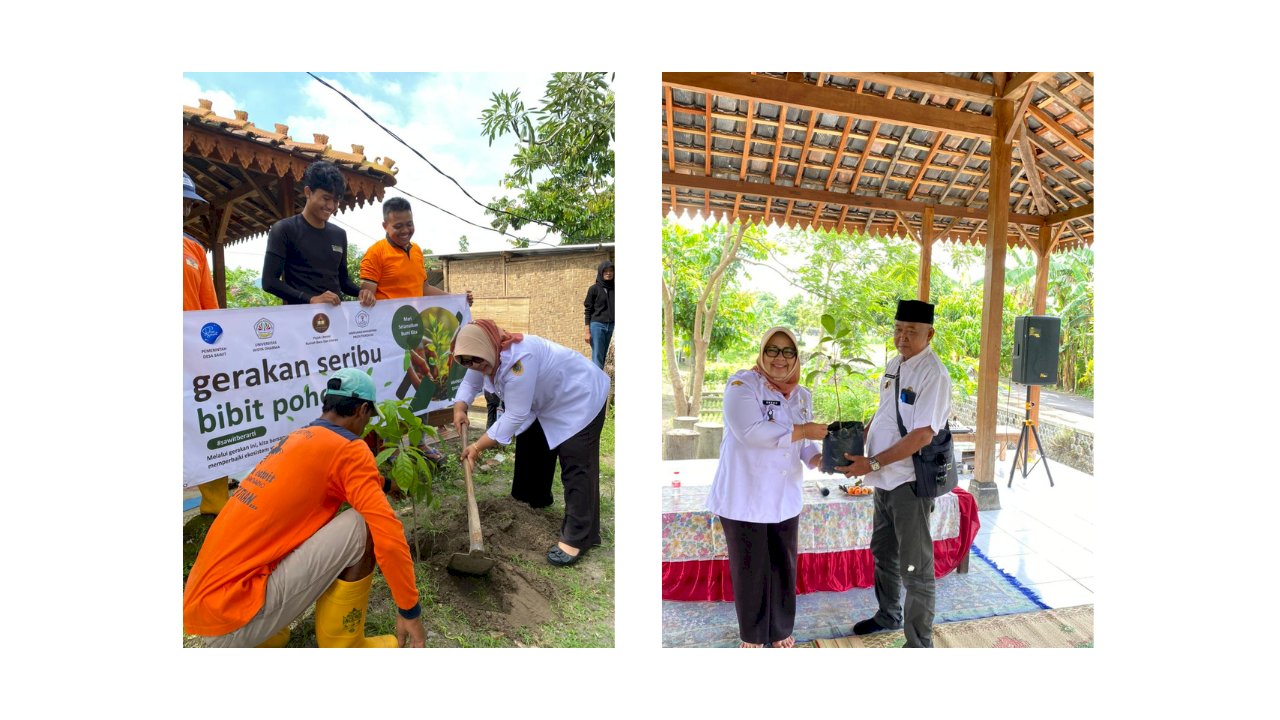 Gerakan Seribu Bibit Pohon Warnai Aksi PROKLIM di Desa Sawit Bersama UNWIDHA Klaten