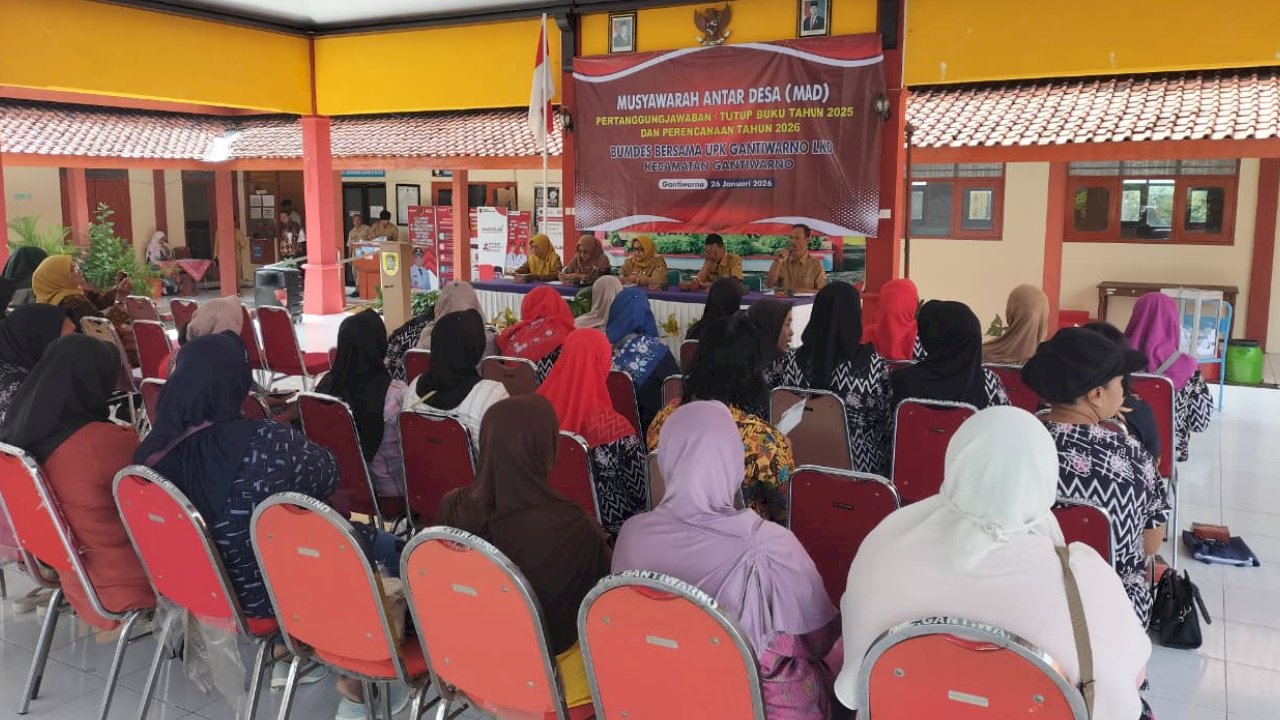 Camat Gantiwarno Buka Musyawarah Antar Desa (MAD) BUMDes dan UPK Tahun 2025–2026