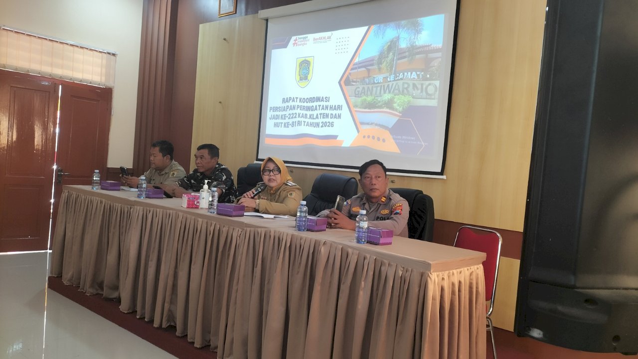 Gantiwarno Matangkan Persiapan Hari Jadi ke-222 Kabupaten Klaten dan HUT ke-81 RI Melalui Rapat Koordinasi Panitia