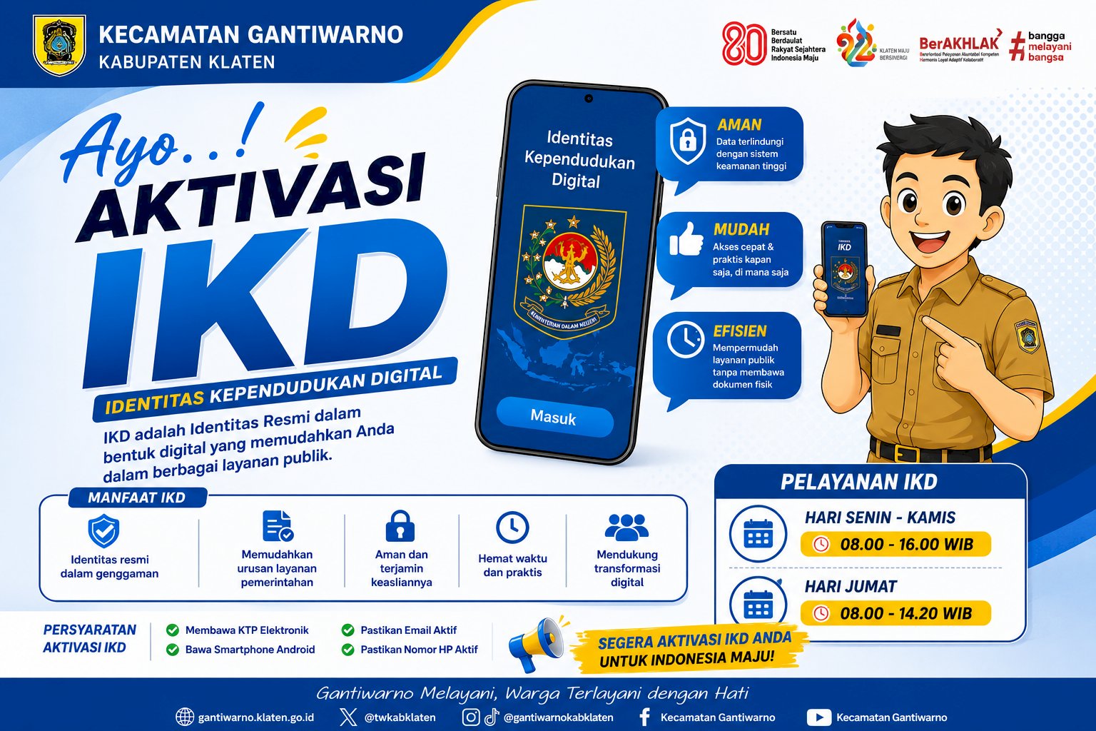 Ayo Aktivasi IKD! Kecamatan Gantiwarno Siap Melayani Masyarakat