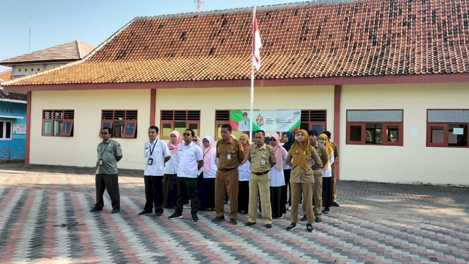 Apel Pagi Kecamatan Gantiwarno: Bersama Lawan Korupsi, Berkarya dengan Prestasi, Wujudkan Klaten Cerdas Berintegritas