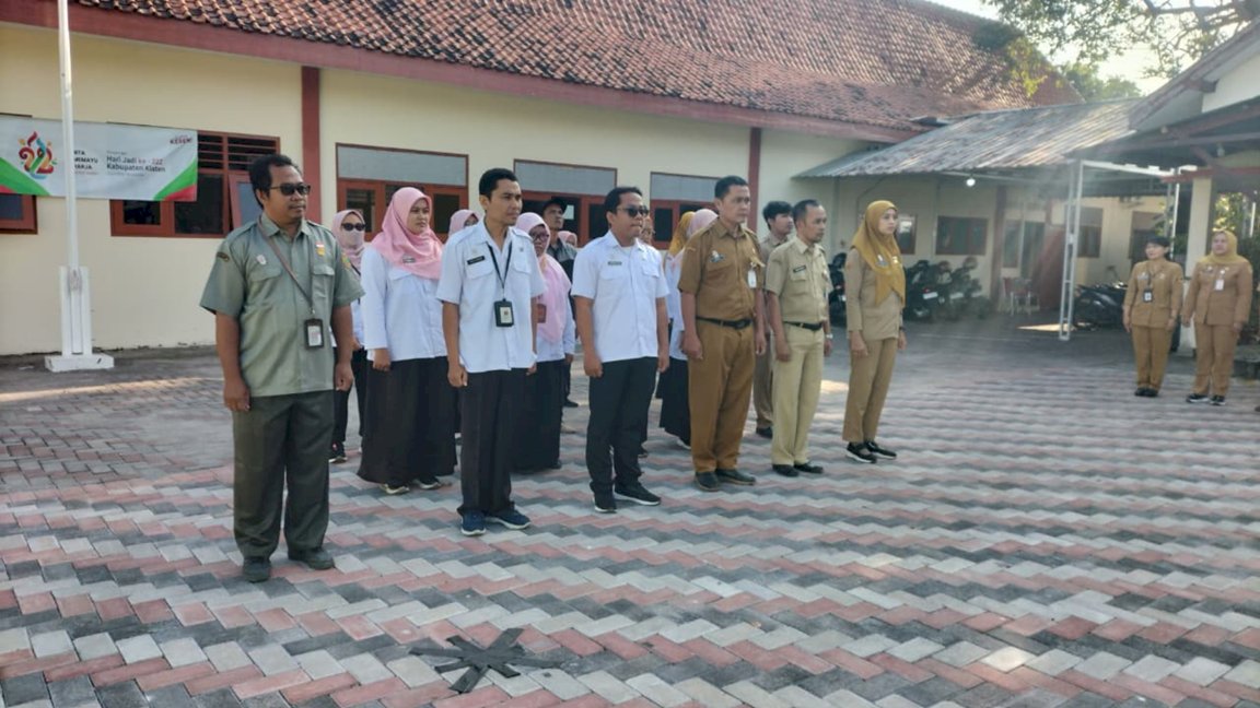 Apel Pagi Kecamatan Gantiwarno: Bersama Lawan Korupsi, Berkarya dengan Prestasi, Wujudkan Klaten Cerdas Berintegritas