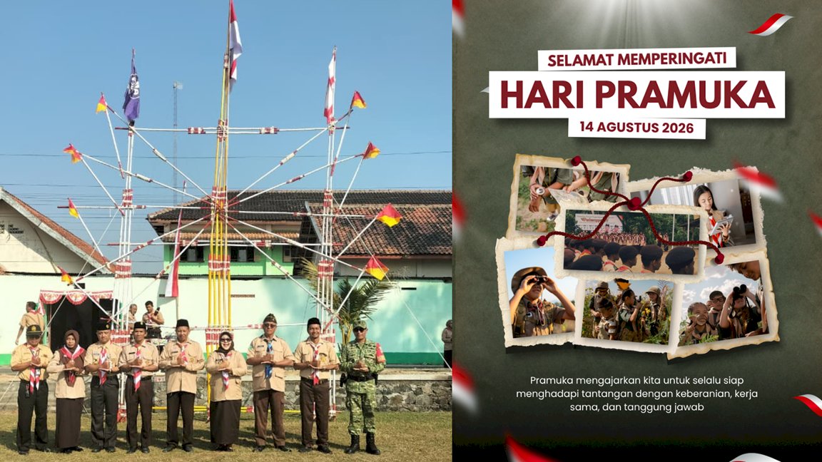 Camat Gantiwarno Ikuti Upacara Hari Pramuka ke-65 di Lapangan Maruto Gesikan