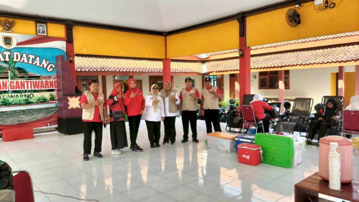 Kecamatan Gantiwarno Gelar Donor Darah Bersama PMI Kabupaten Klaten