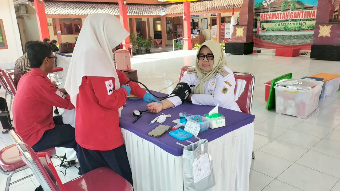Kecamatan Gantiwarno Gelar Donor Darah Bersama PMI Kabupaten Klaten